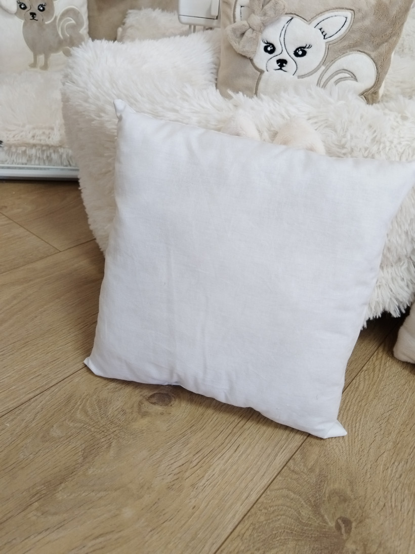 Coussin Coton Blanc 25x25