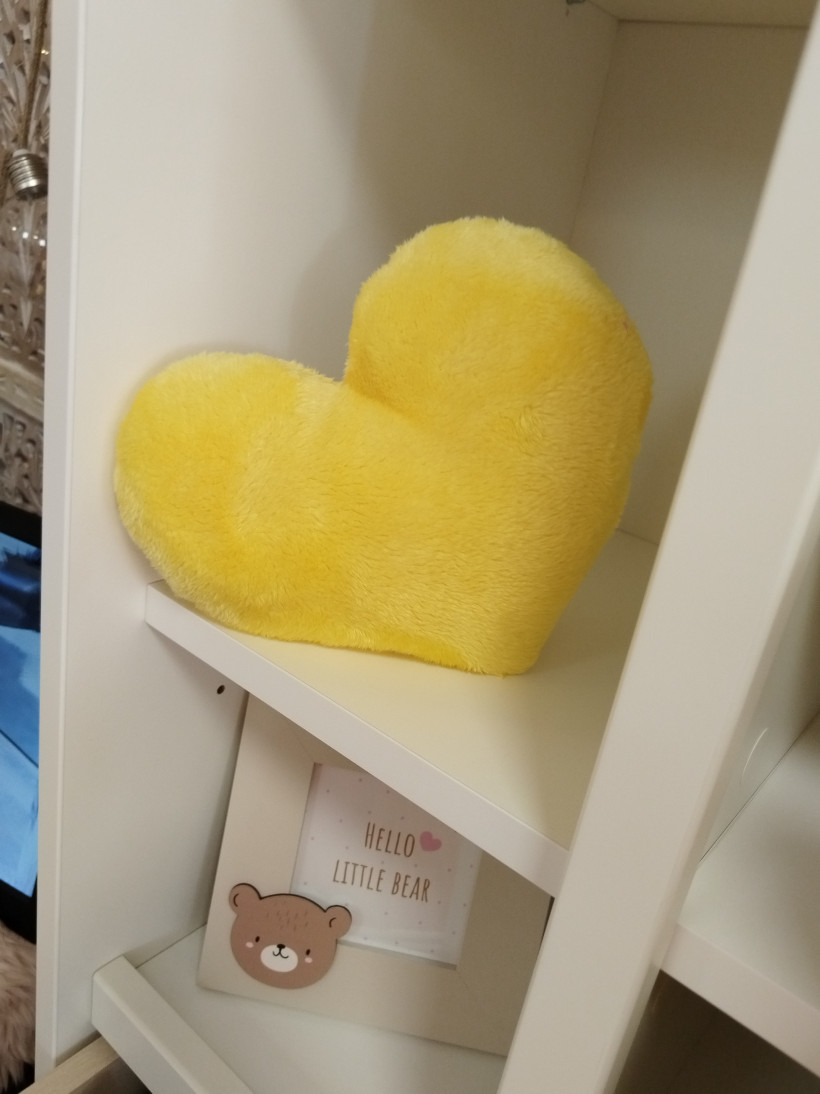 Coeur Pilou Jaune Citron