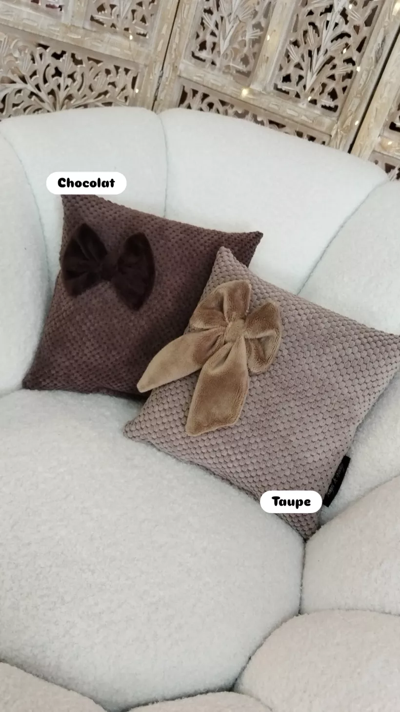 Coussin Carré - Bulle Secrète - Chocolat