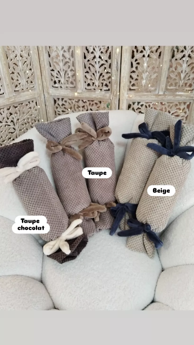 Coussin Bonbon - Bulle Secrète - Beige