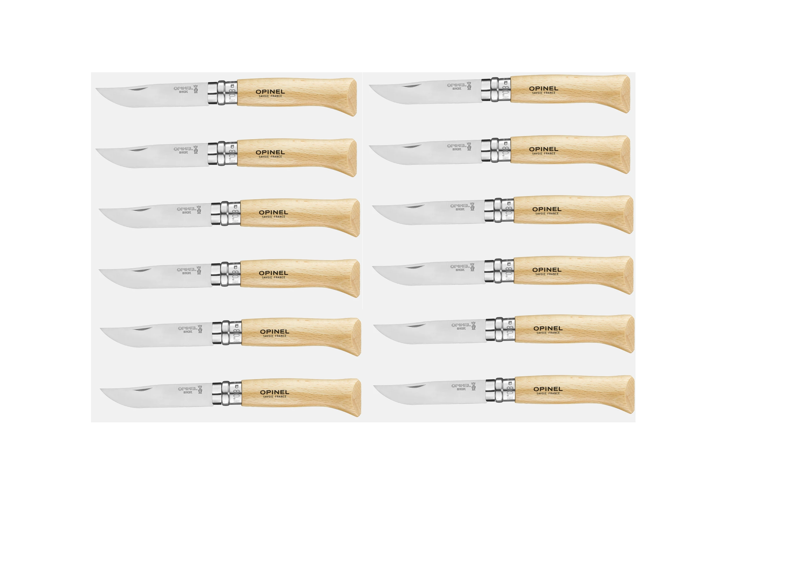 lot de 12 N° 08 Inox opinel