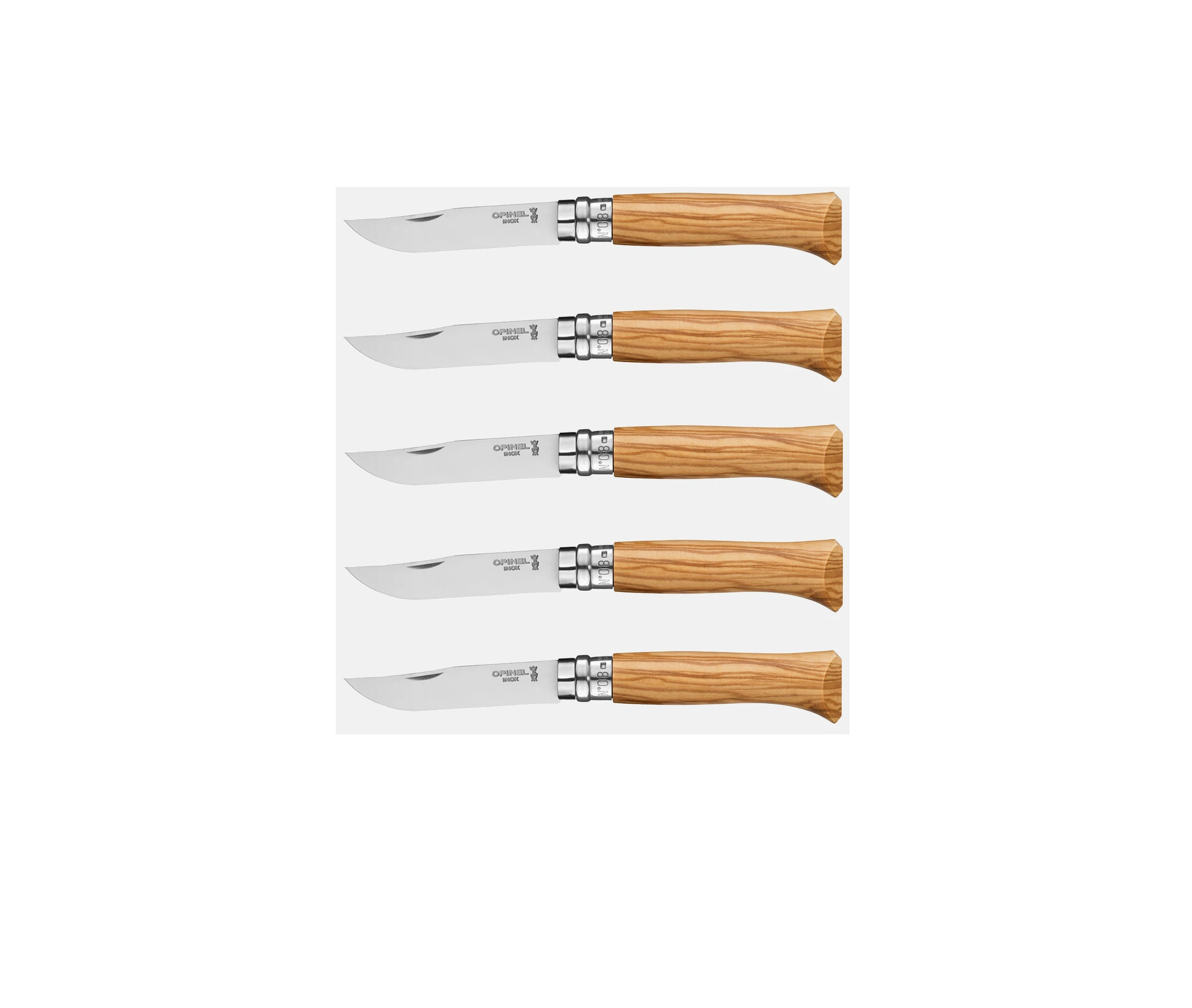 lot de 5 couteaux N°08 Olivier, Opinel