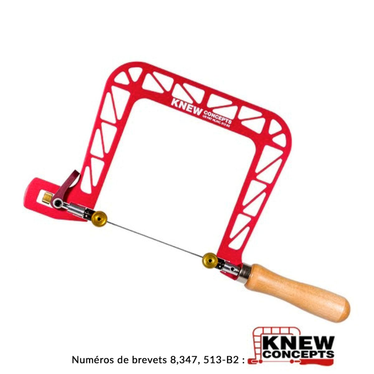 Scie à découper Knew Concepts Série V 127 mm (5") avec levier de tension et brides pivotantes