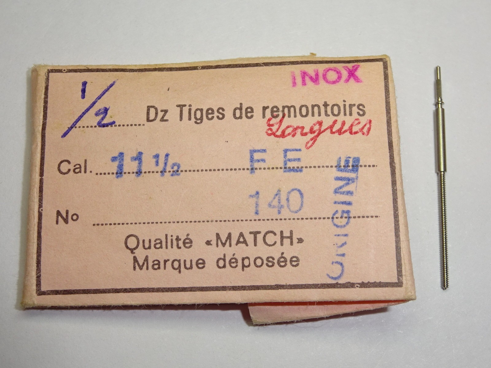 FE Jeambrun Cupillard VC winding stem 140 + Lip R565 R566  (extra long)