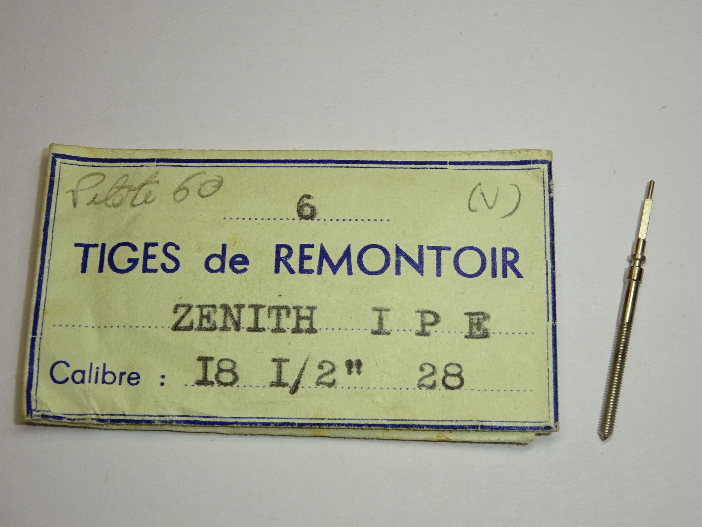 Zenith winding stem 18-28 18.28-3 18.28-3P 18.28-4 18.28-3A 111N (pilot 0.60mm)