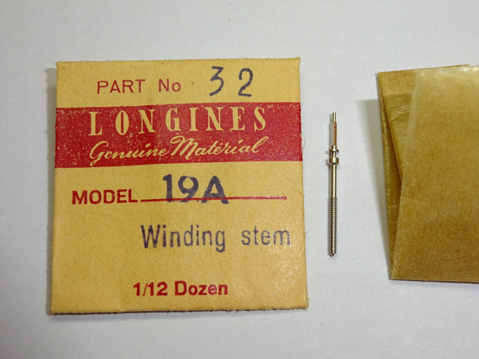 Longines winding stem 19A (thread 90) 19AS 19AD 19ASD