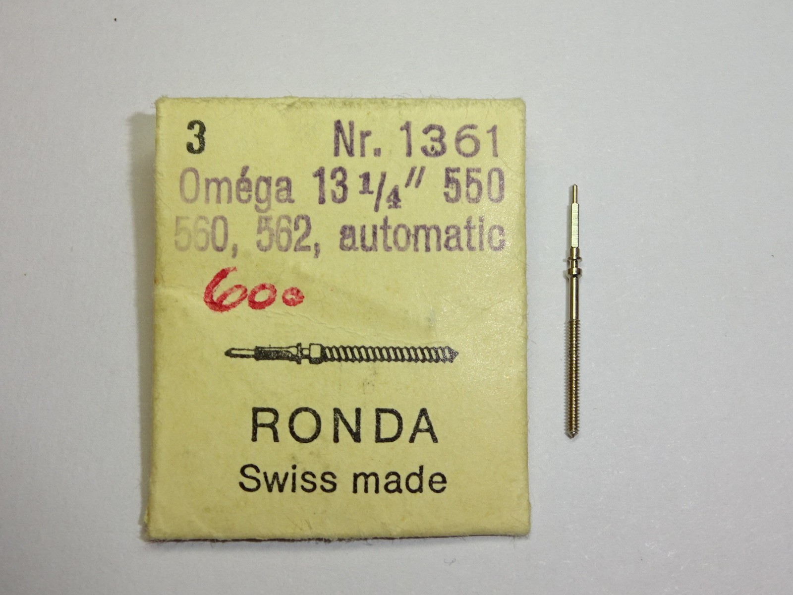 Omega winding stem 550 551 552 560 561 562 / Ronda 1361