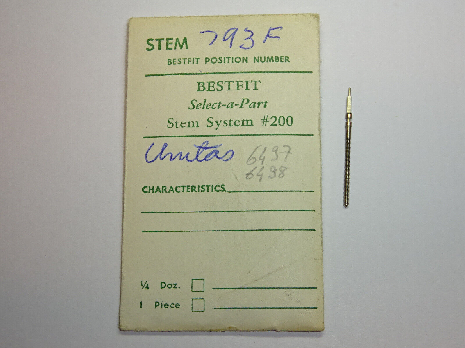 Unitas winding stem 6497 6498 / Bestfit 793