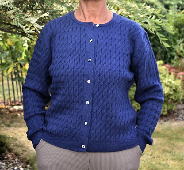 Cardigan torsadé modal