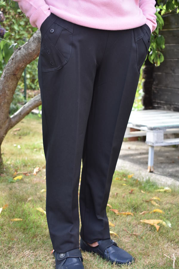 Pantalon polyester élastiqué