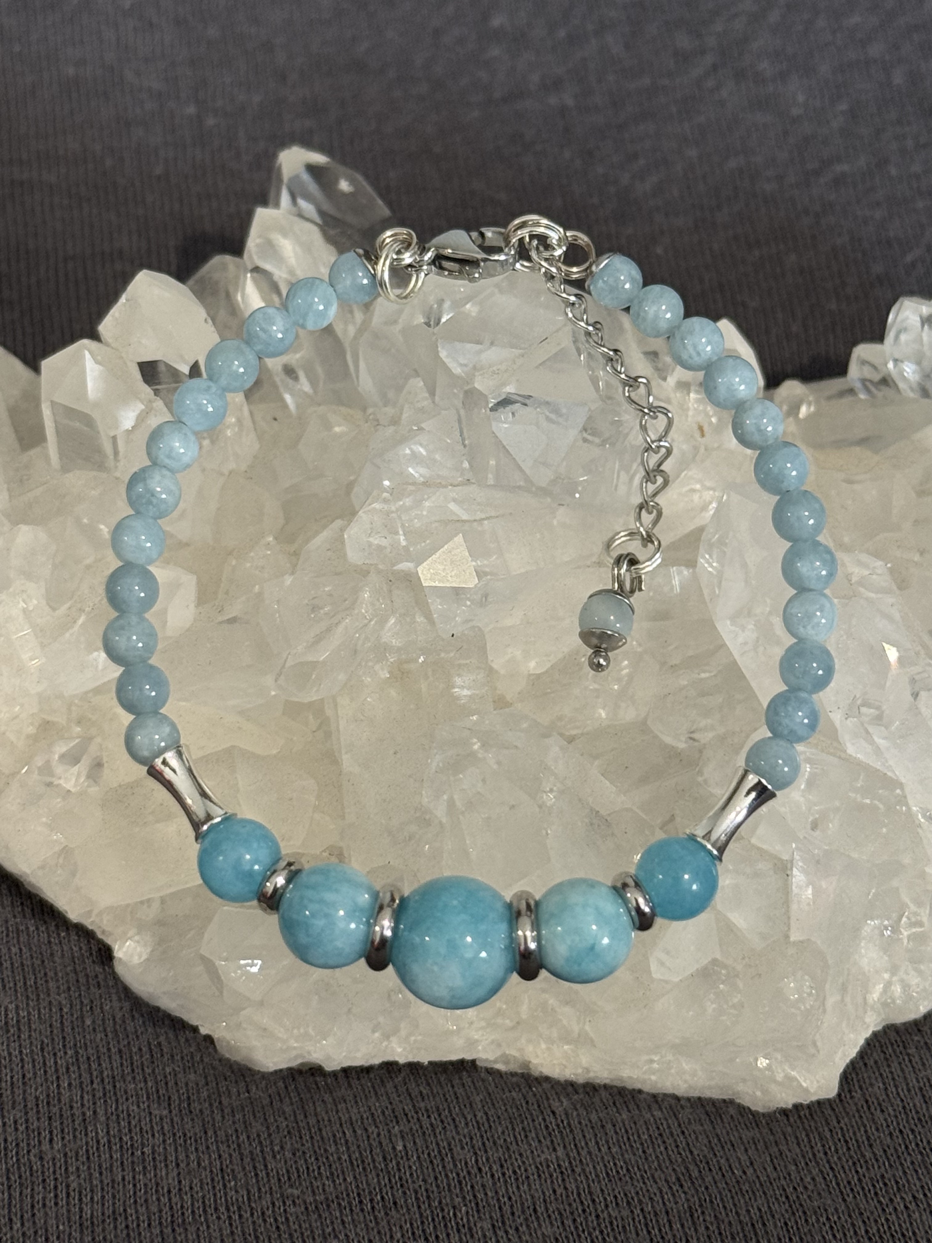 Bracelet "Echo de Gaïa" en Aigue-marine