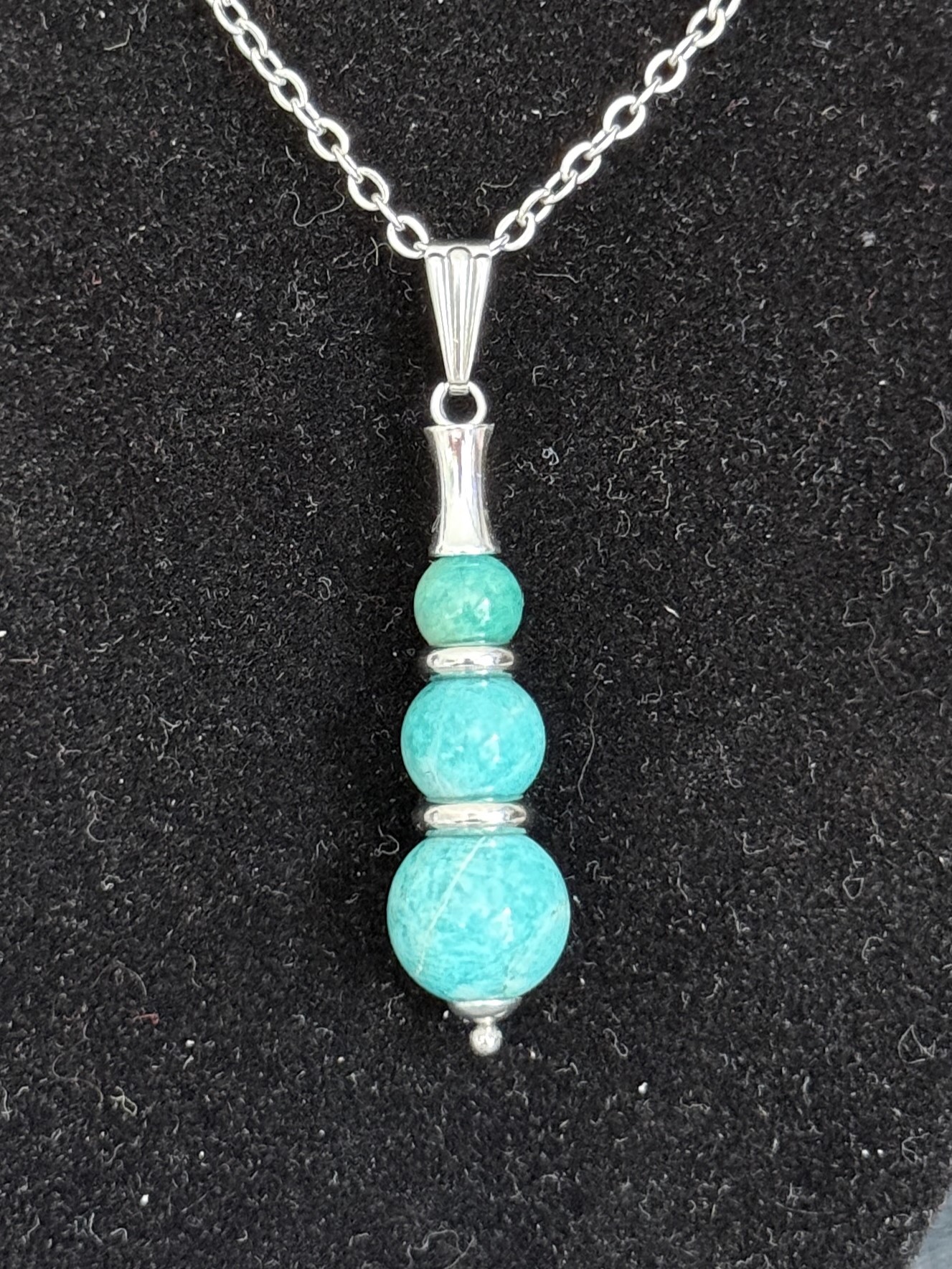 Pendentif "Echo de Gaïa" en Amazonite