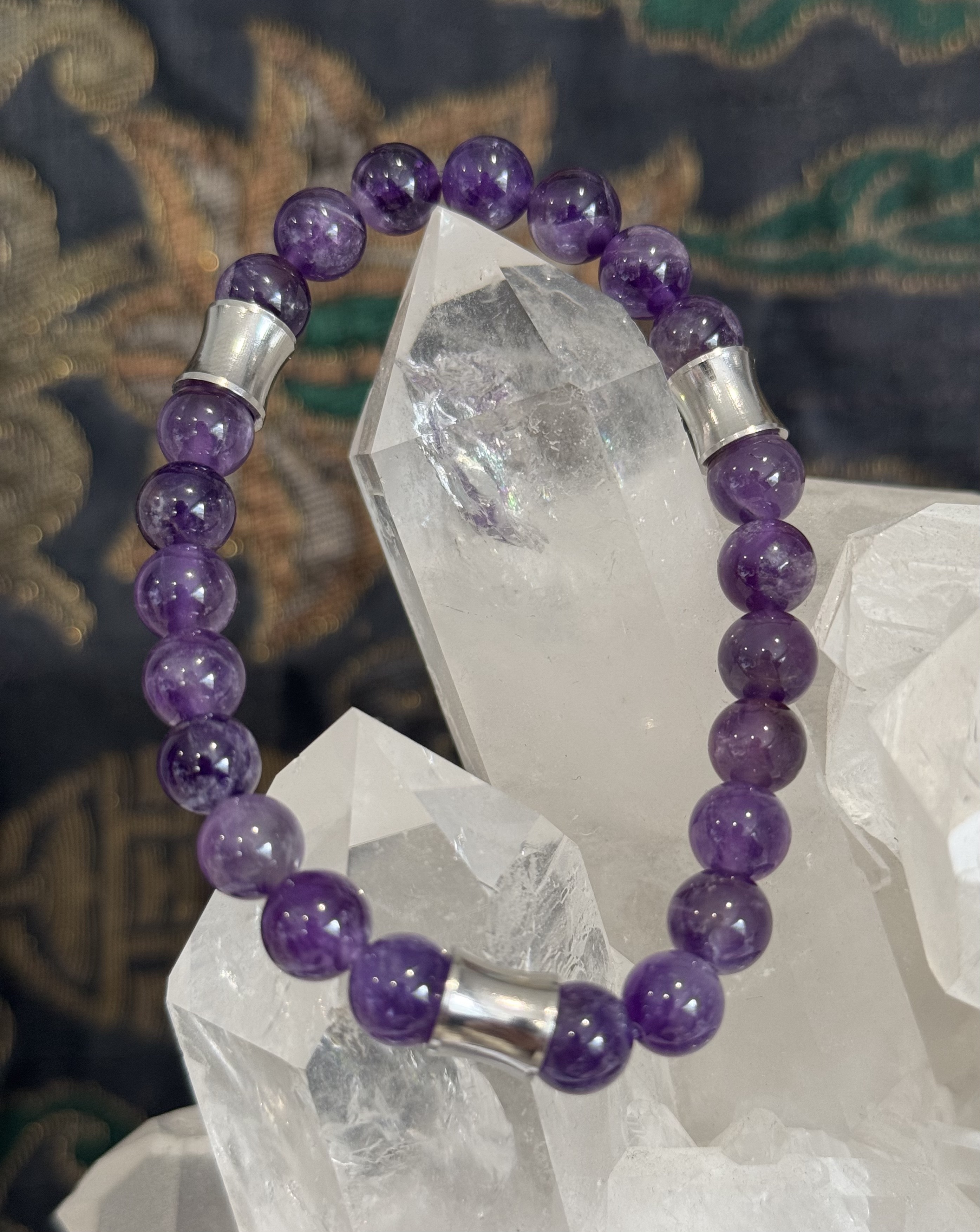 Bracelet "Aura du Phoenix" en Améthyste