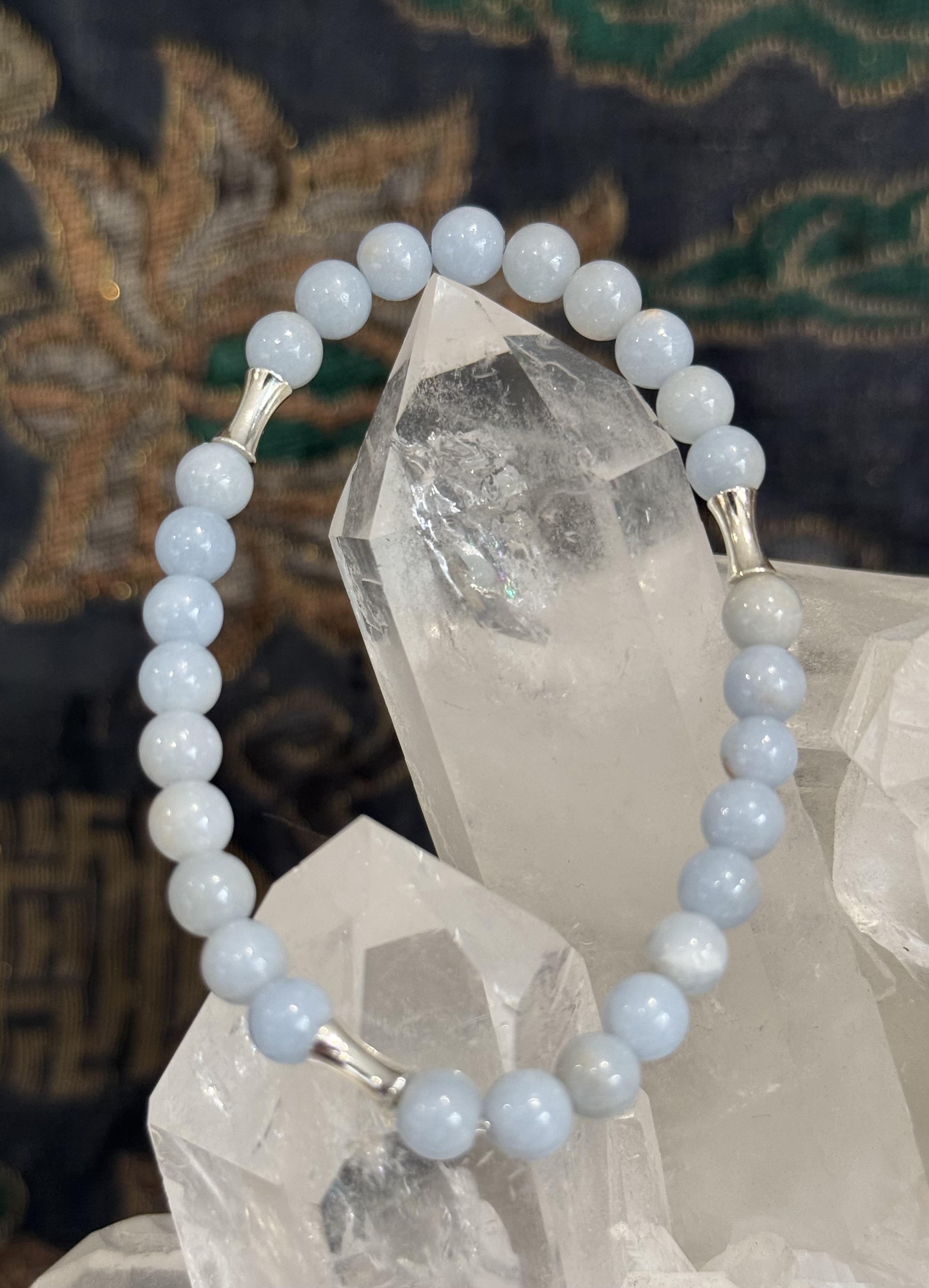 Bracelet "Vibration Minérale" en Angélite