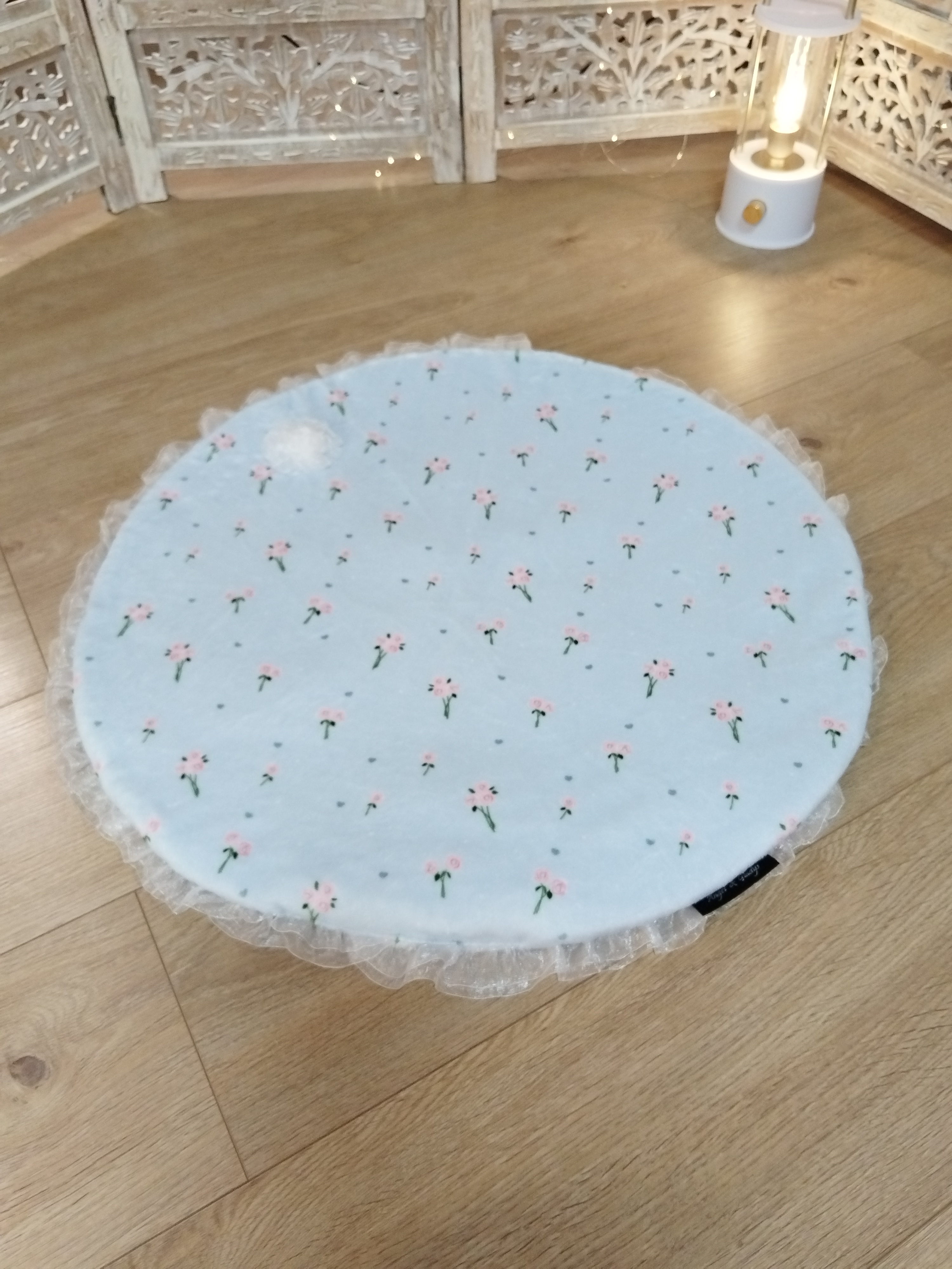 Tapis Aurore en Fleur Bleue