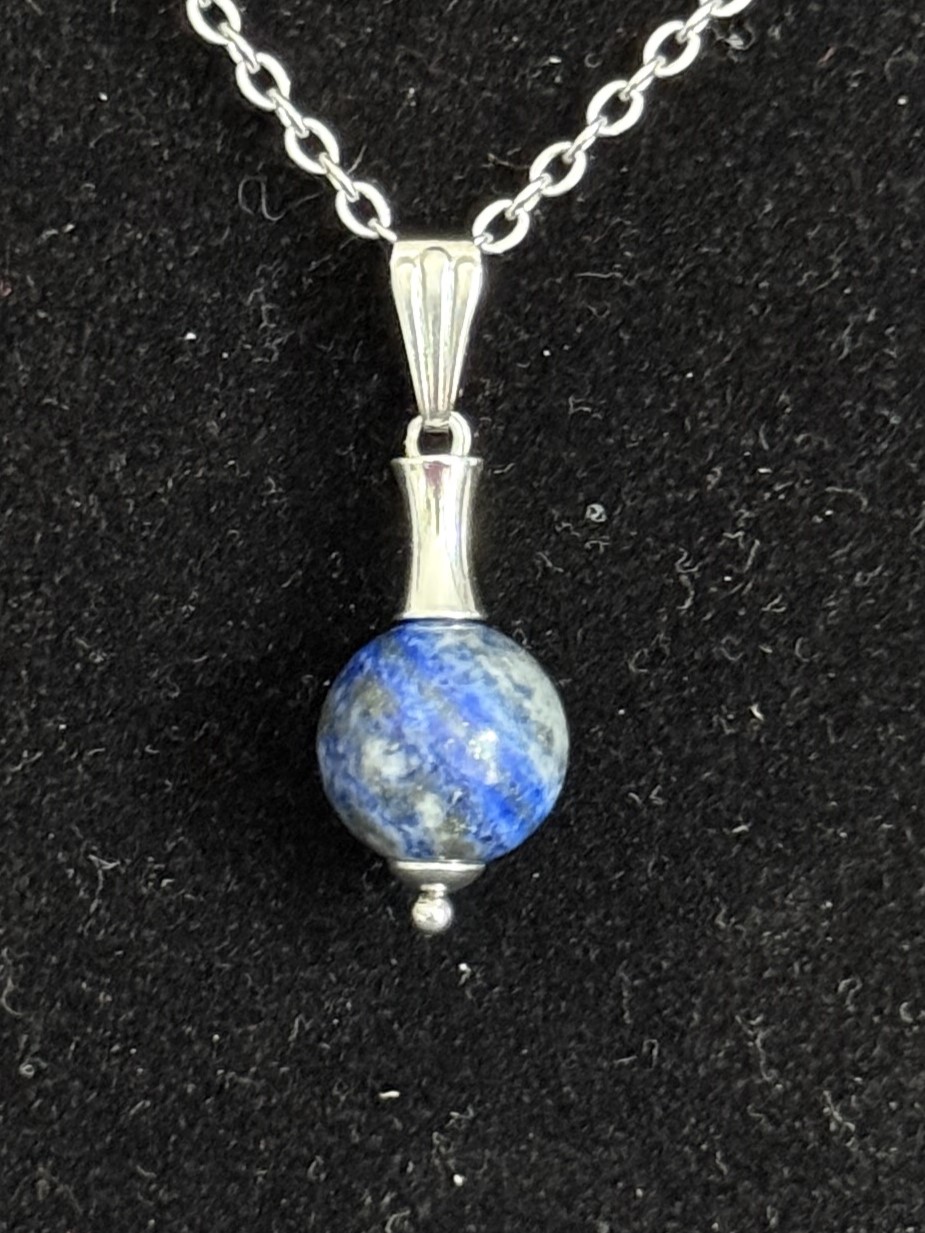 Pendentif "Vibration Minérale" en Azurite Malachite
