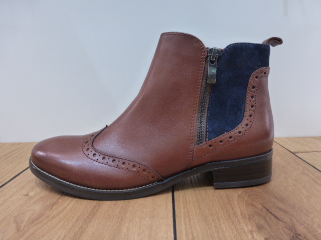 📌 Bottine Caprice Cognac talon 25