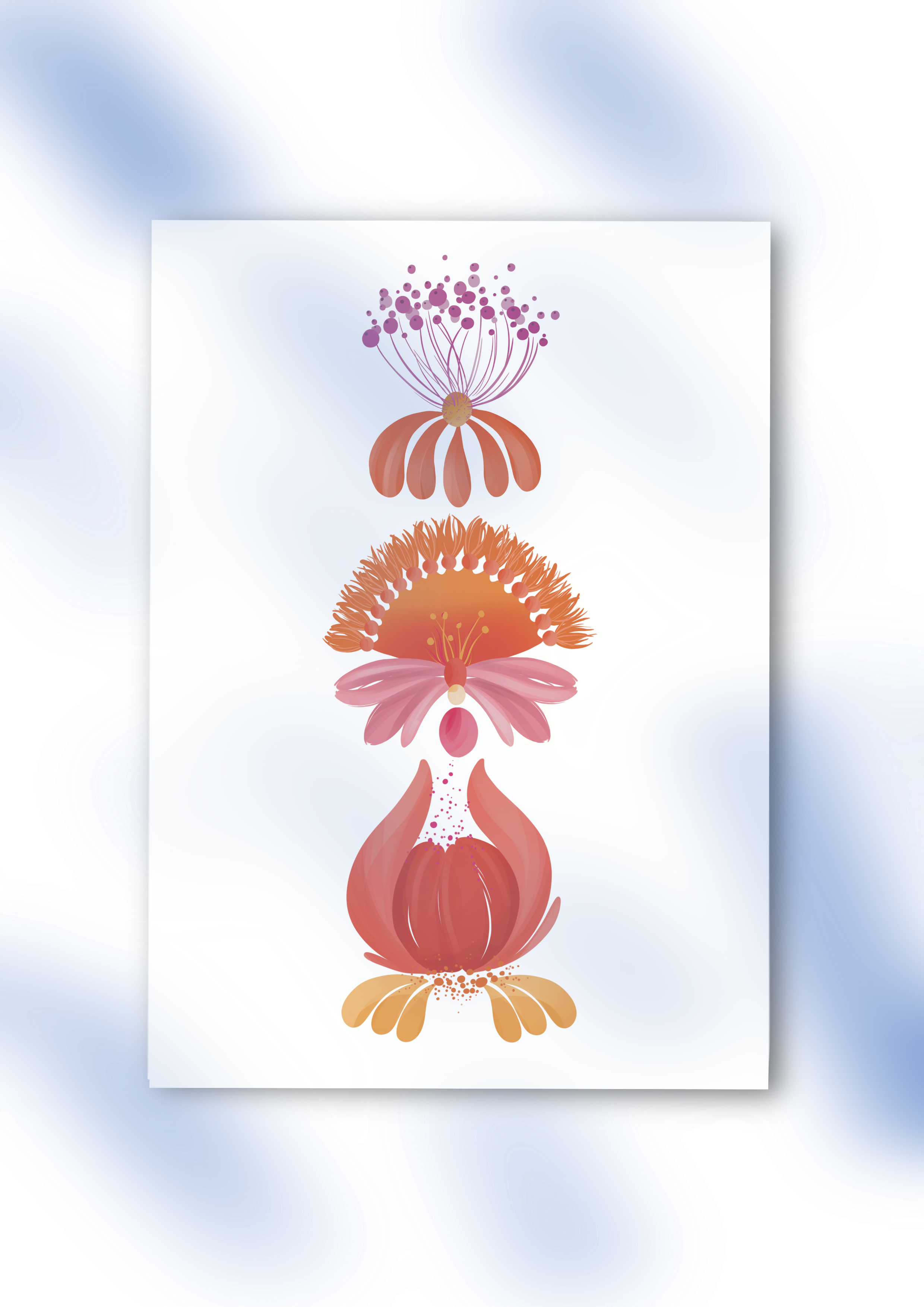 Affiche Motifs Floraux