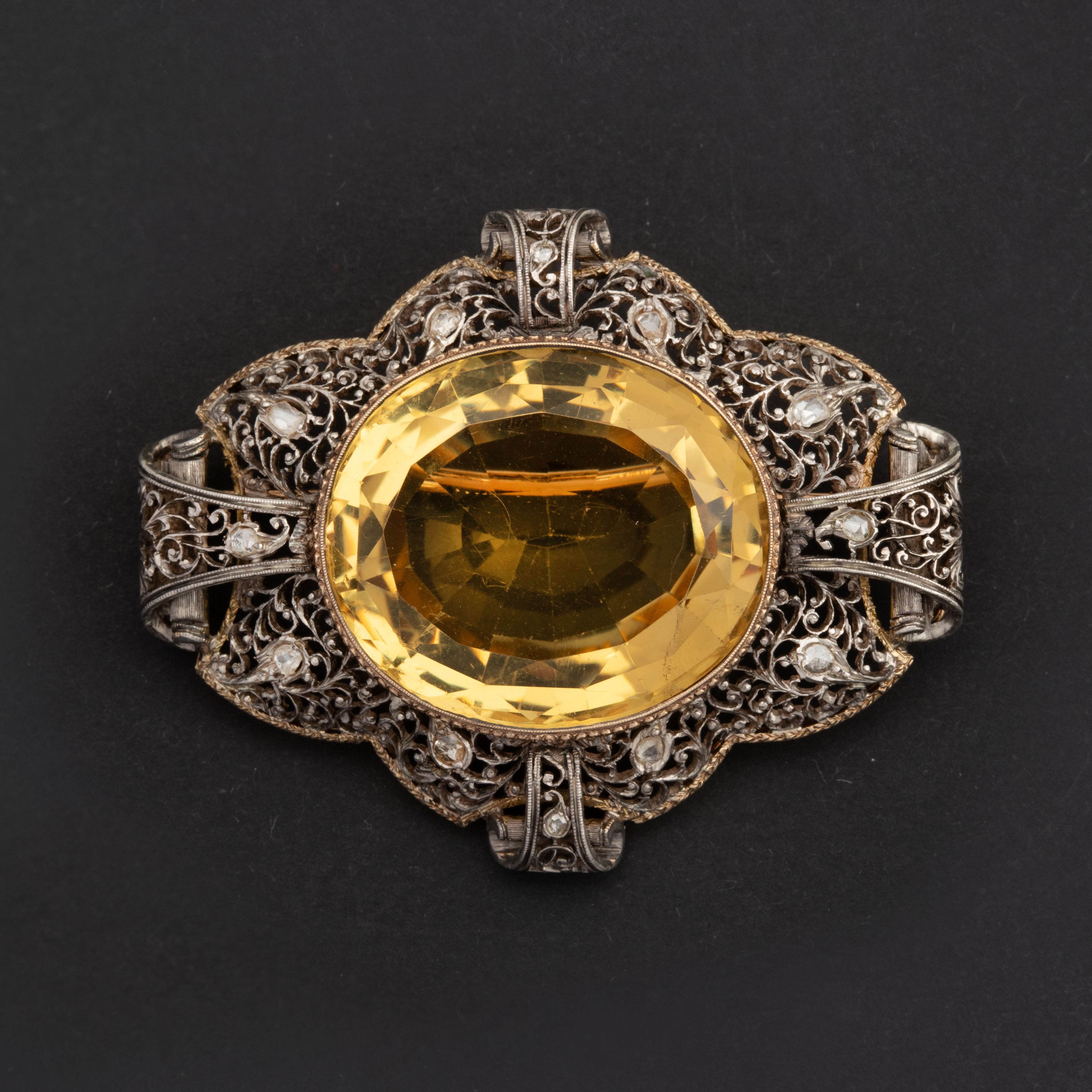 Georgeous Citrine Brooch