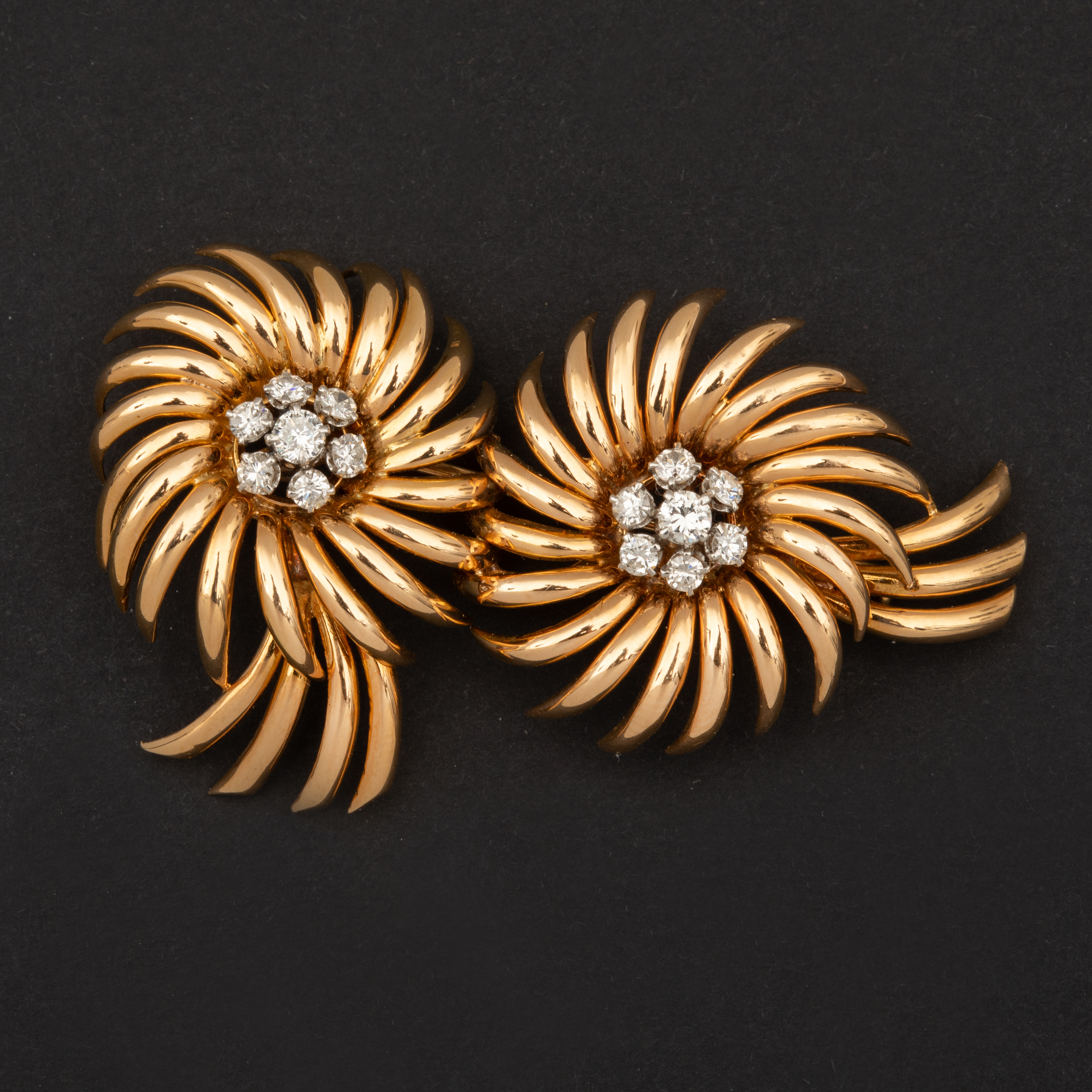 Double Volutes Or Jaune Diamants