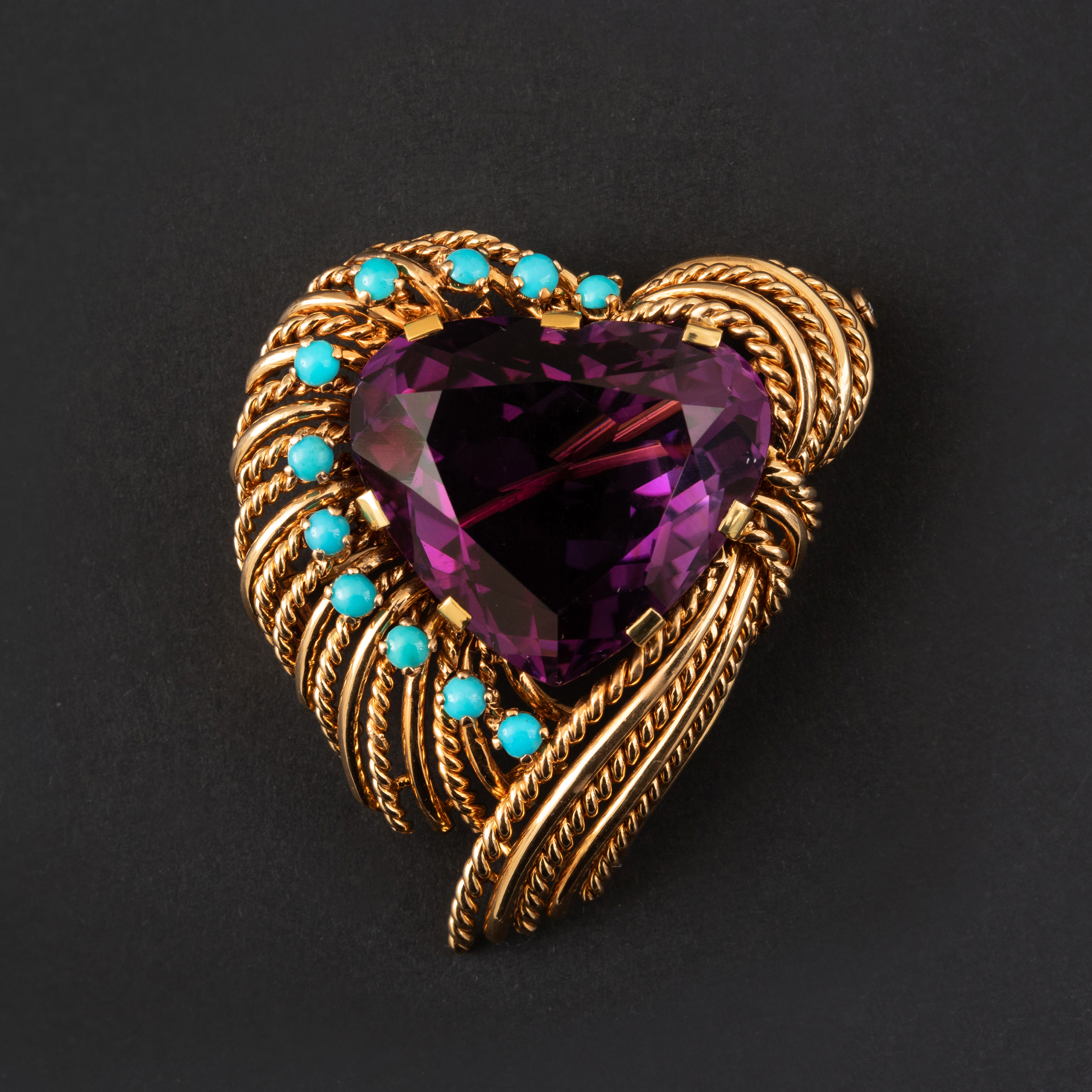 Vintage Amethyst Heart