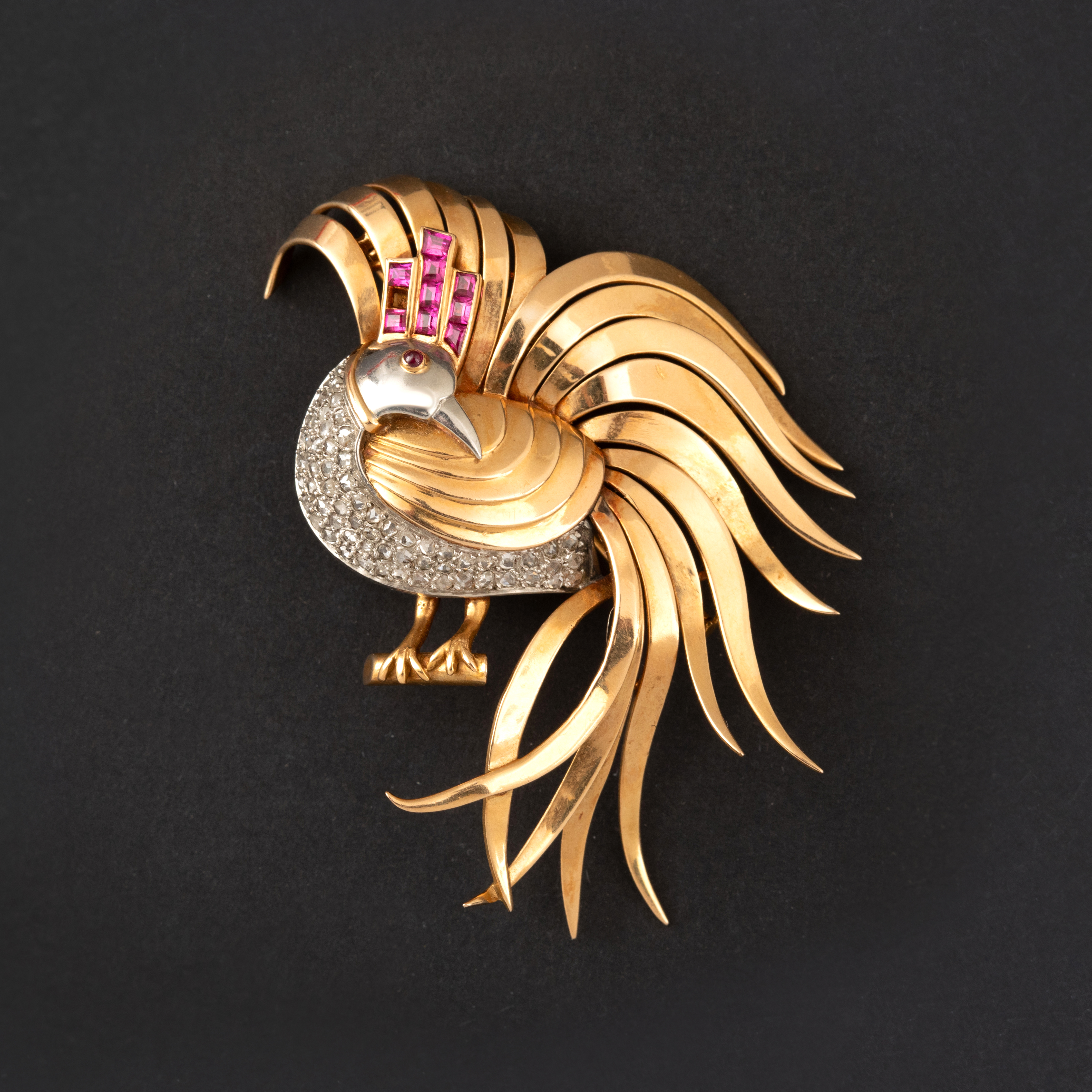 Broche Vintage Oiseau de Paradis