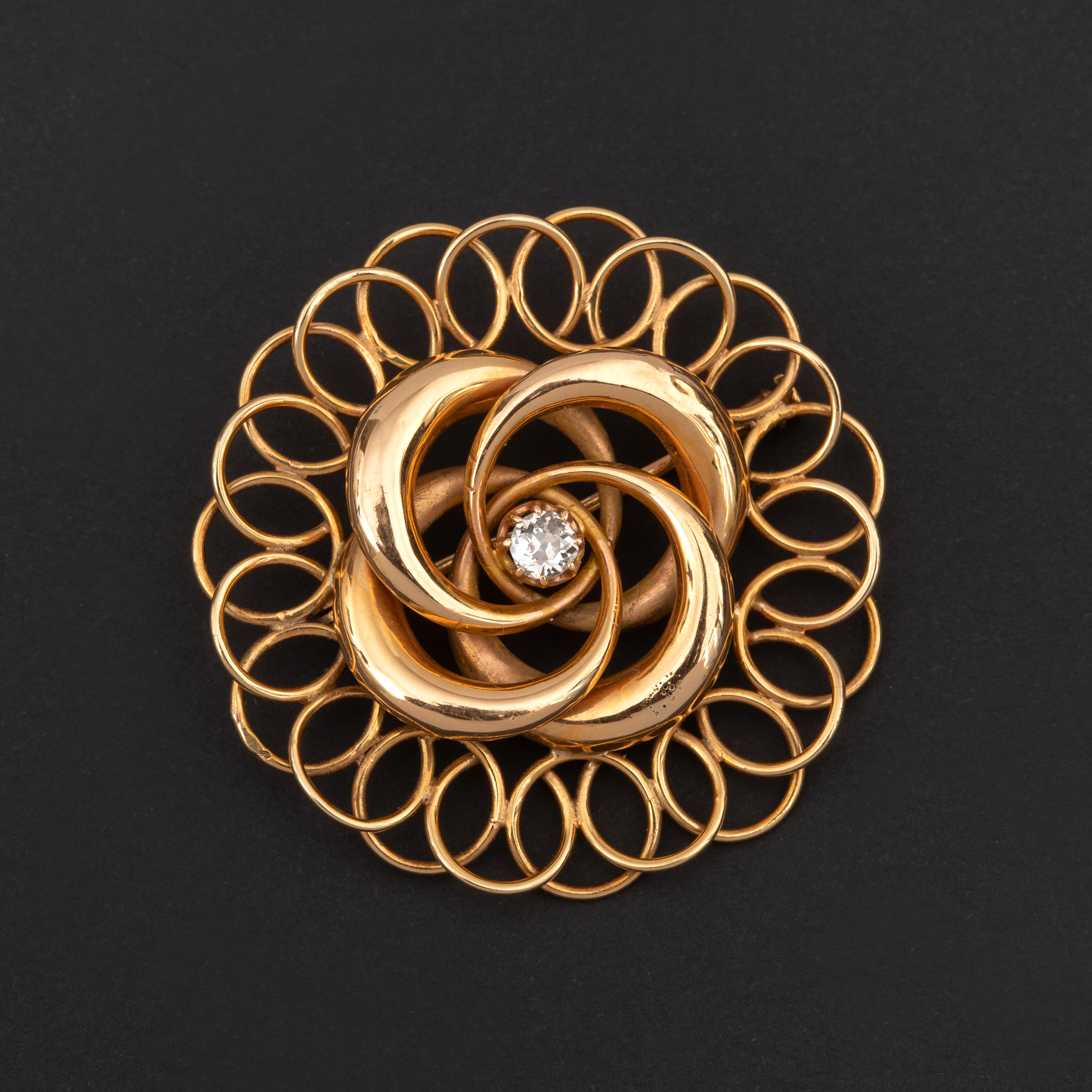 Rosace Vintage Or et Diamants