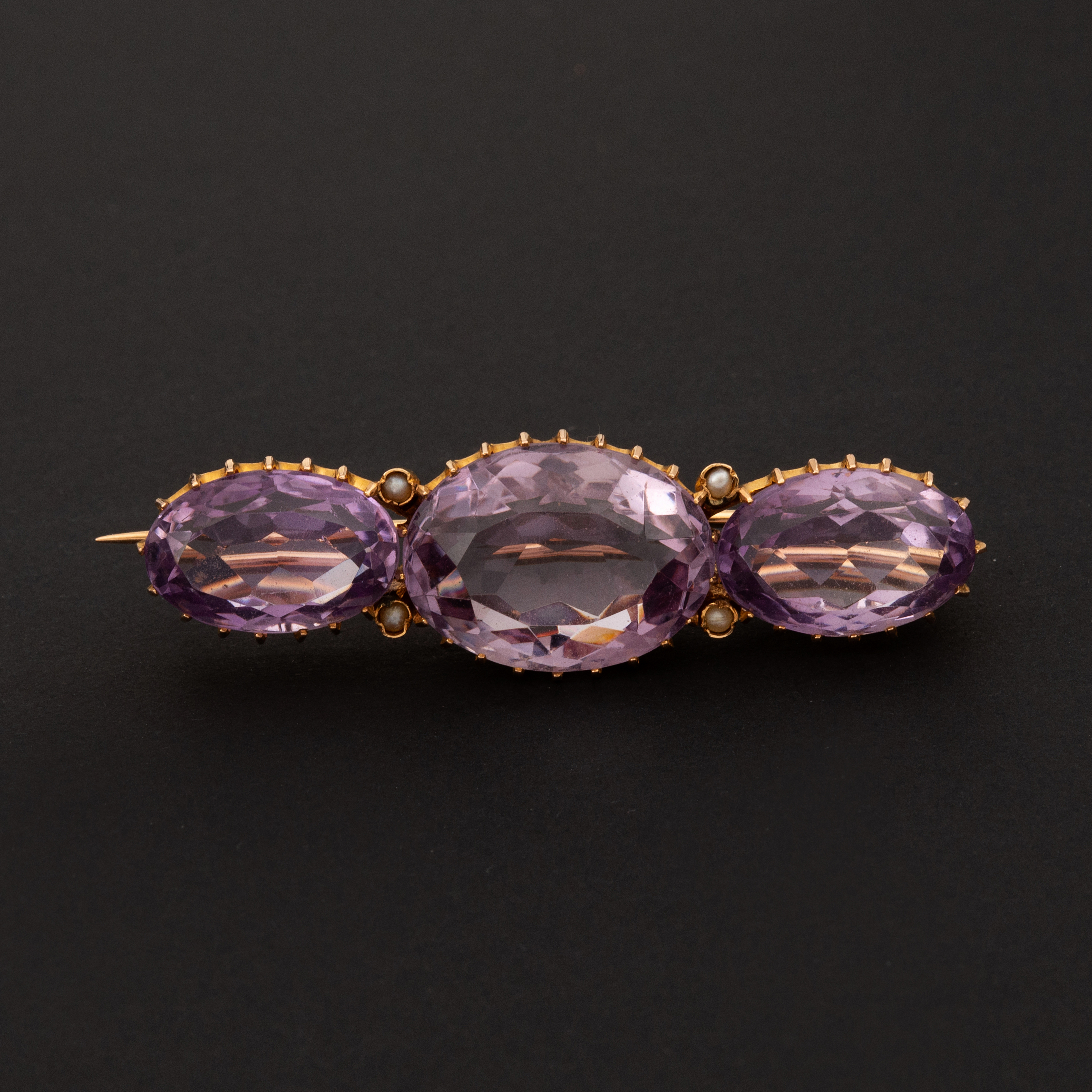 Broche Vintage Améthystes