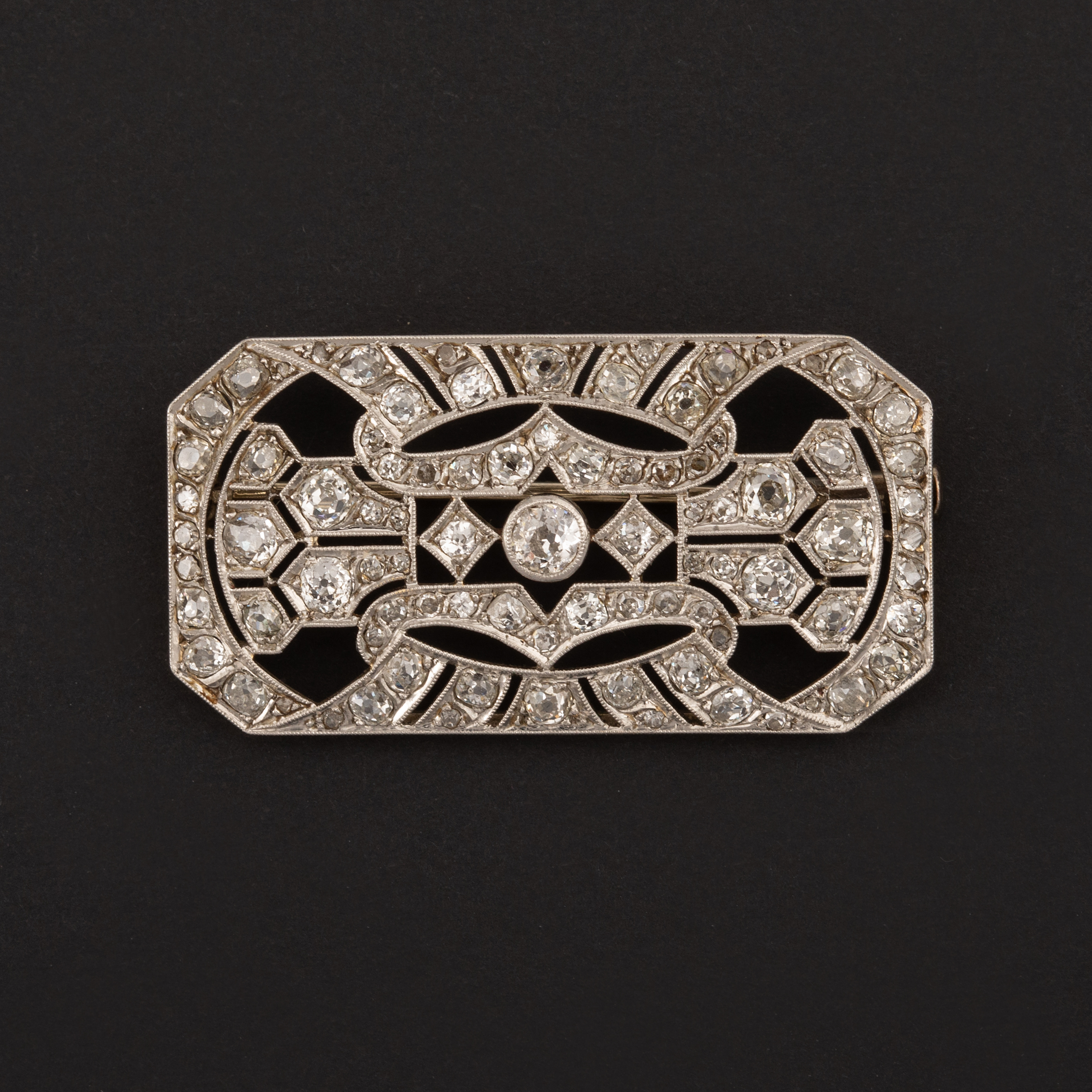 Broche Art Deco Diamants