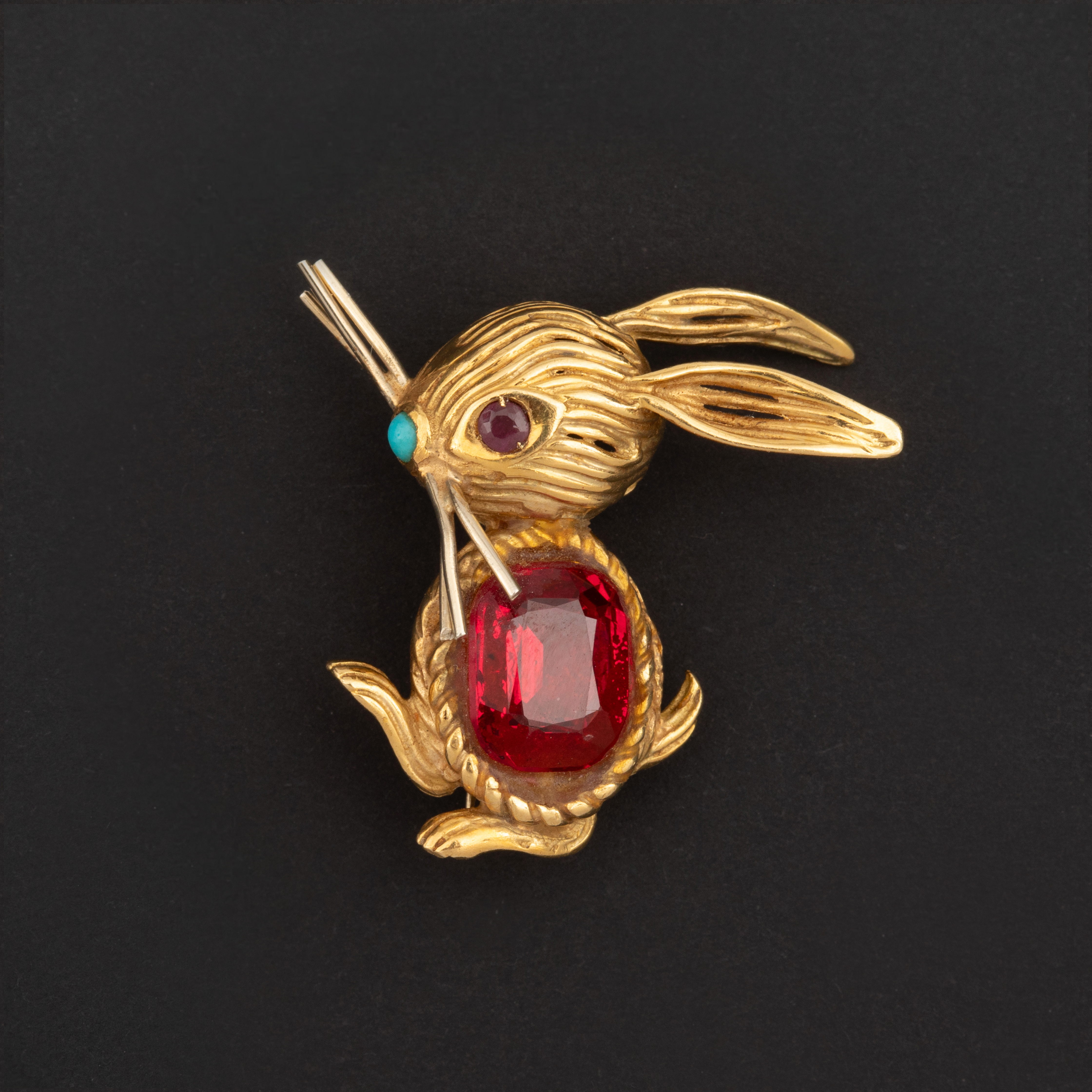 Happy Rabbit Precious Brooch