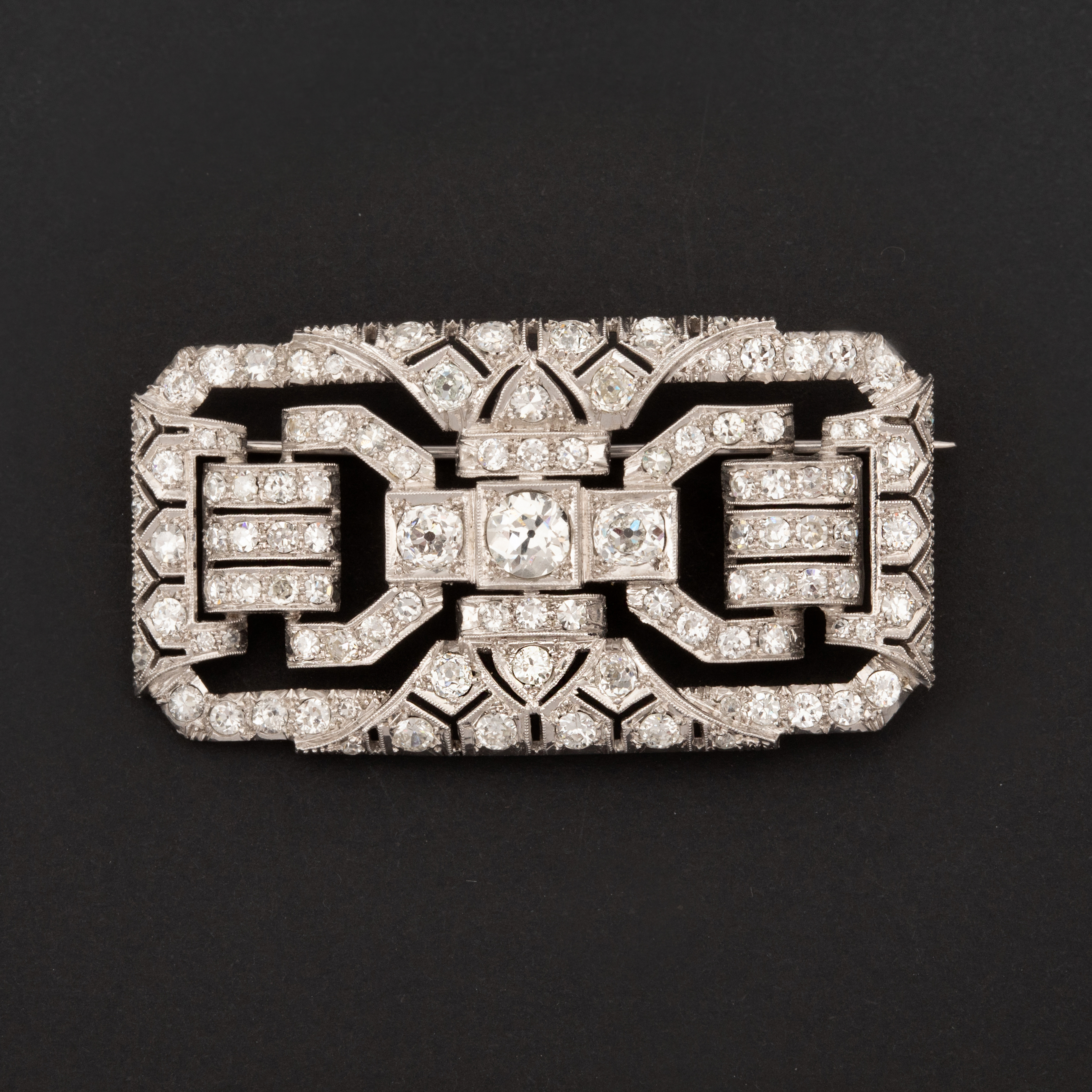 Broche Art Deco Diamants 5.00 ct