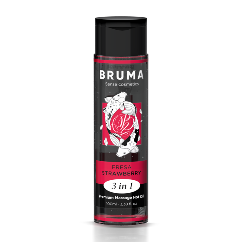 Huile de massage chauffante Fraise 3 en 1 100 ml Bruma