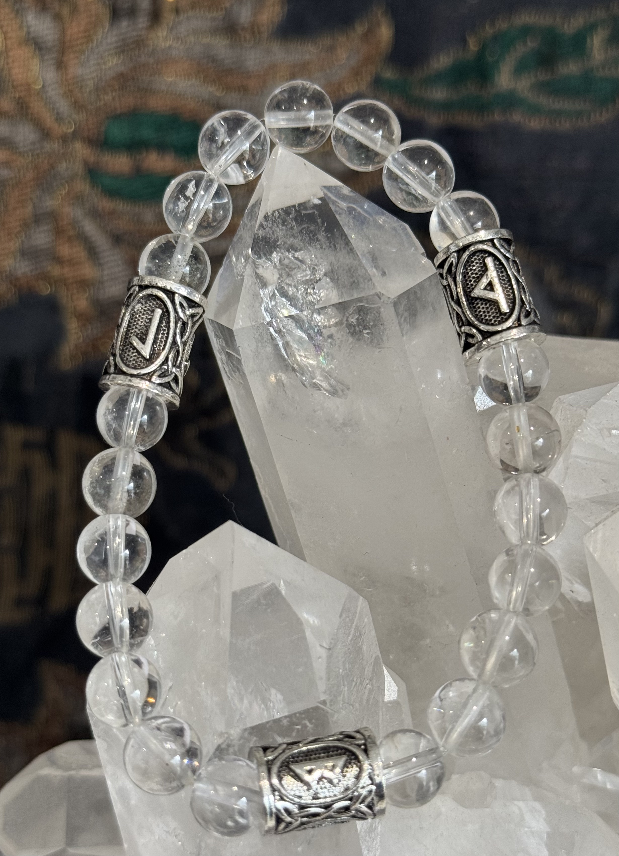 Bracelet "Runique" en Cristal de Roche