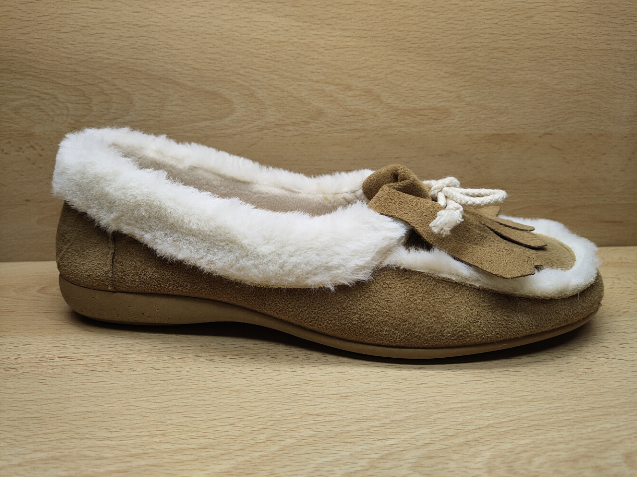  📌 Pantoufle mocassin Soir&Matin beige