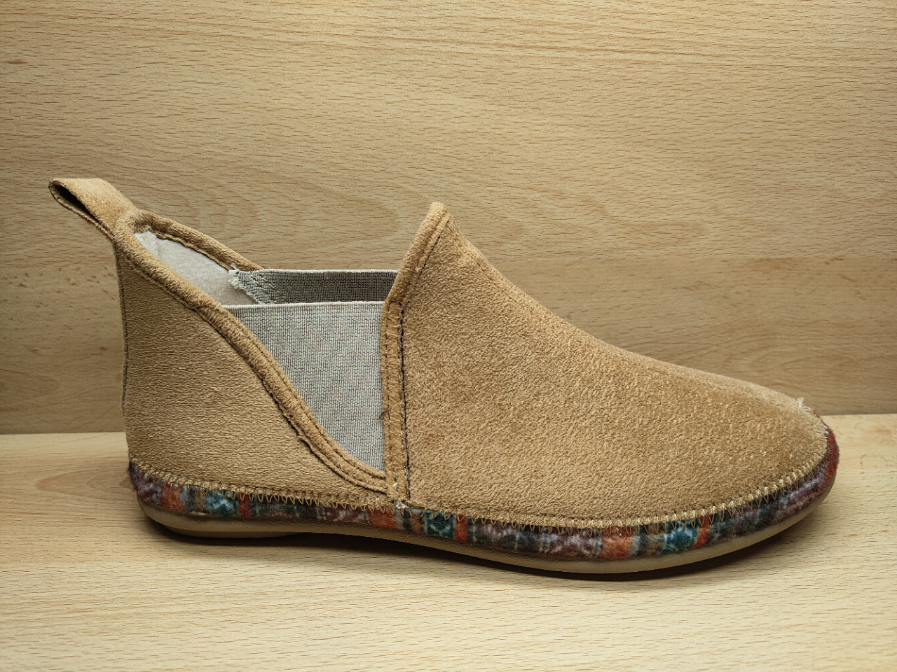 📌 Chausson bottillon Soir&Matin velours beige 