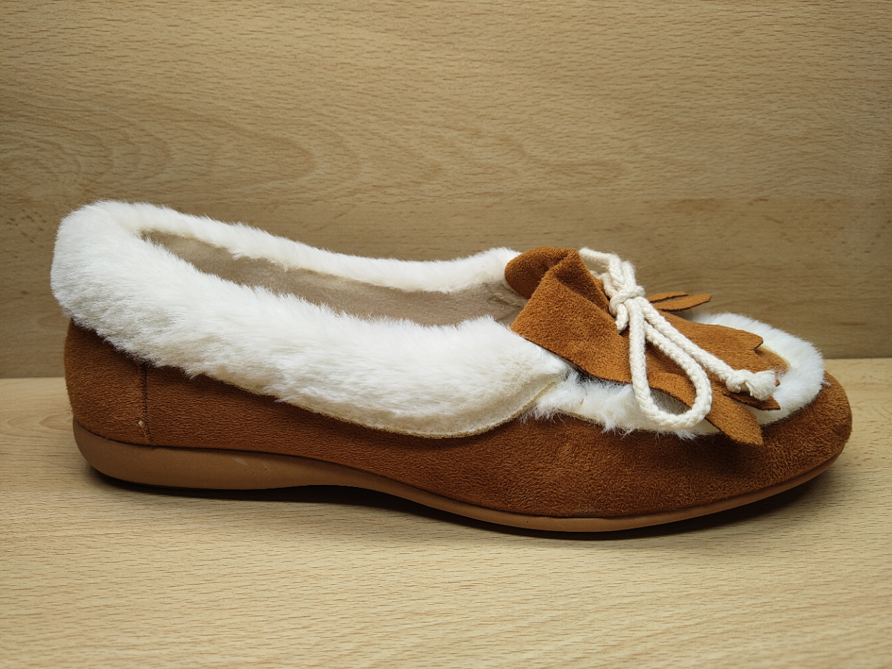 📌 Pantoufle mocassin Soir&Matin camel