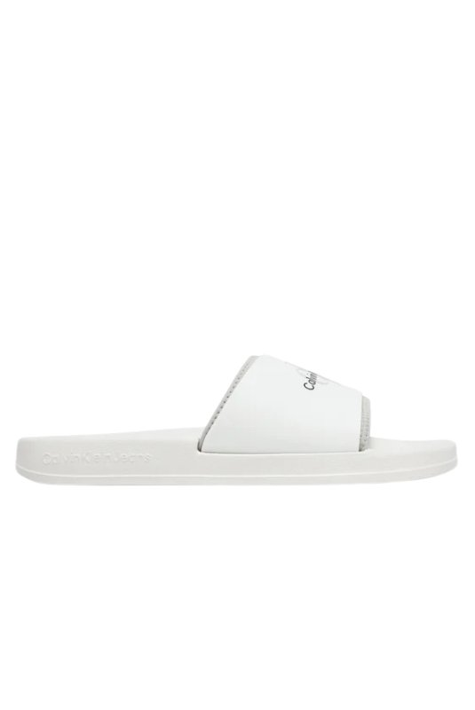 Mule PV logo bicolore - Calvin klein (01V Bright White/Oyster Mushroom)
