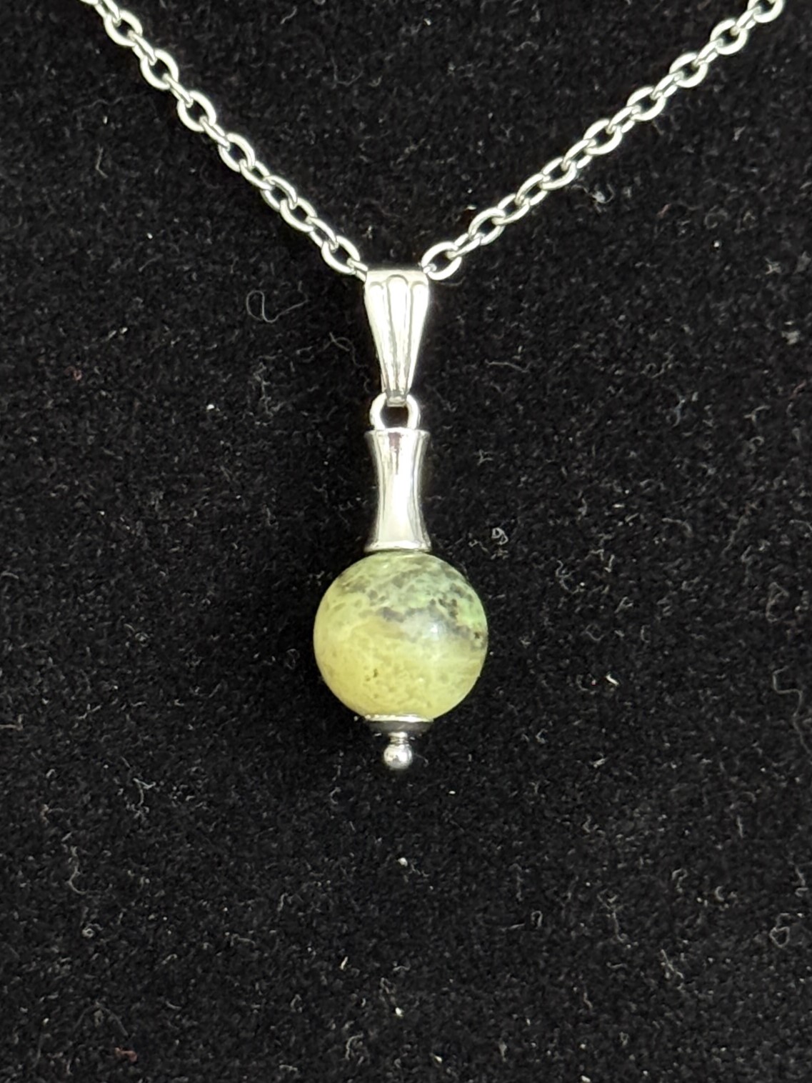 Pendentif "Vibration Minérale" en Chrysoprase