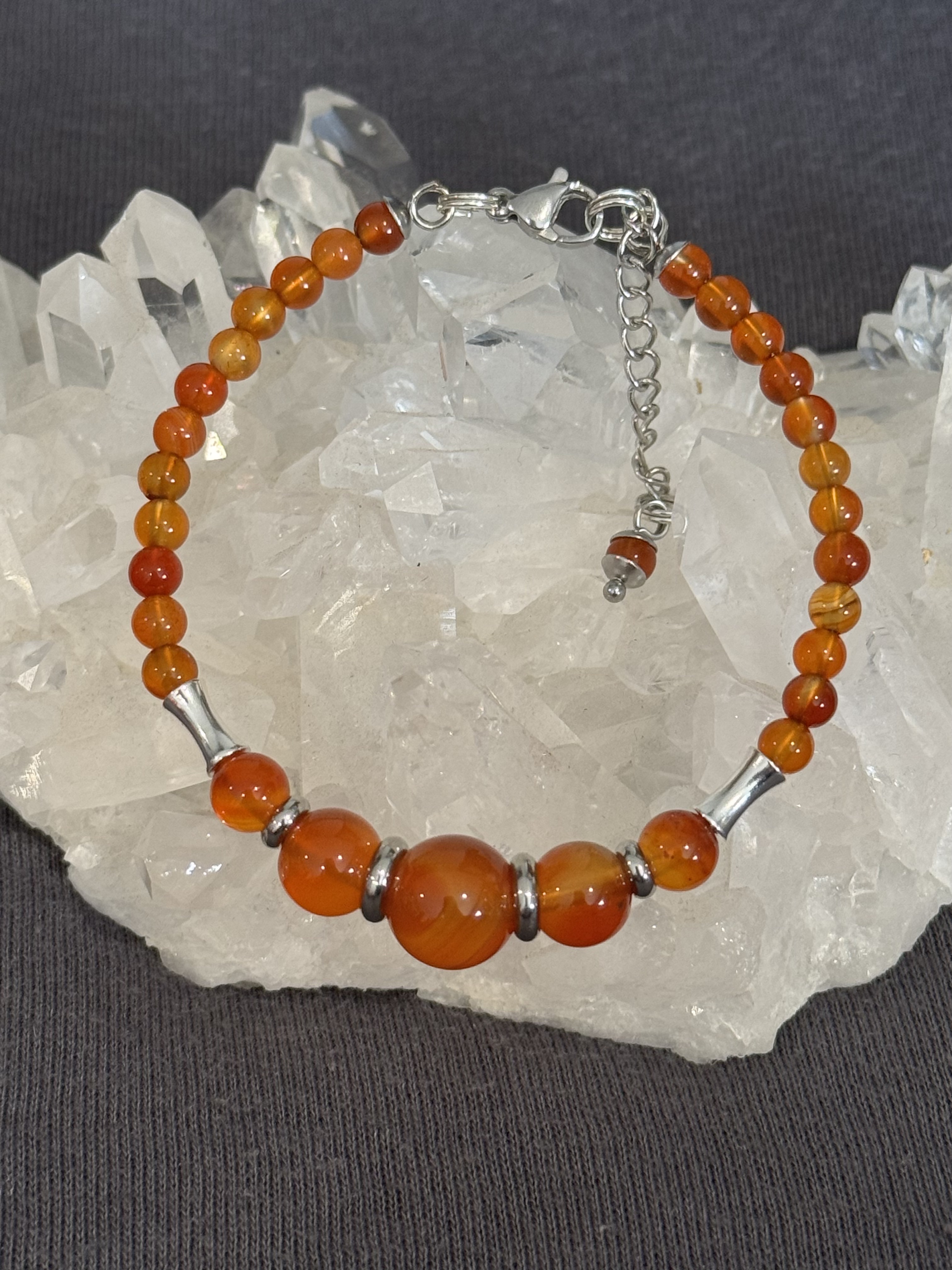 Bracelet "Echo de Gaïa" en Cornaline