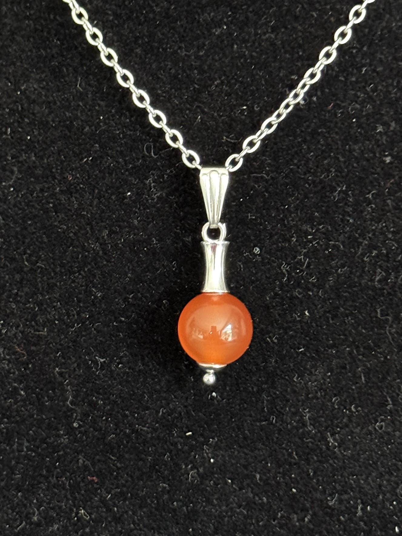 Pendentif "Vibration Minérale" en Cornaline