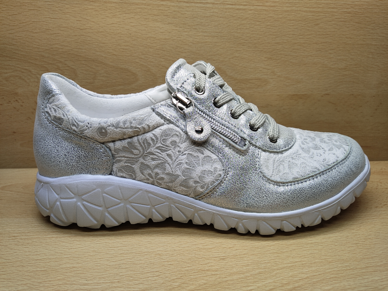 Chaussure à lacets stretch + zip Waldlaufer