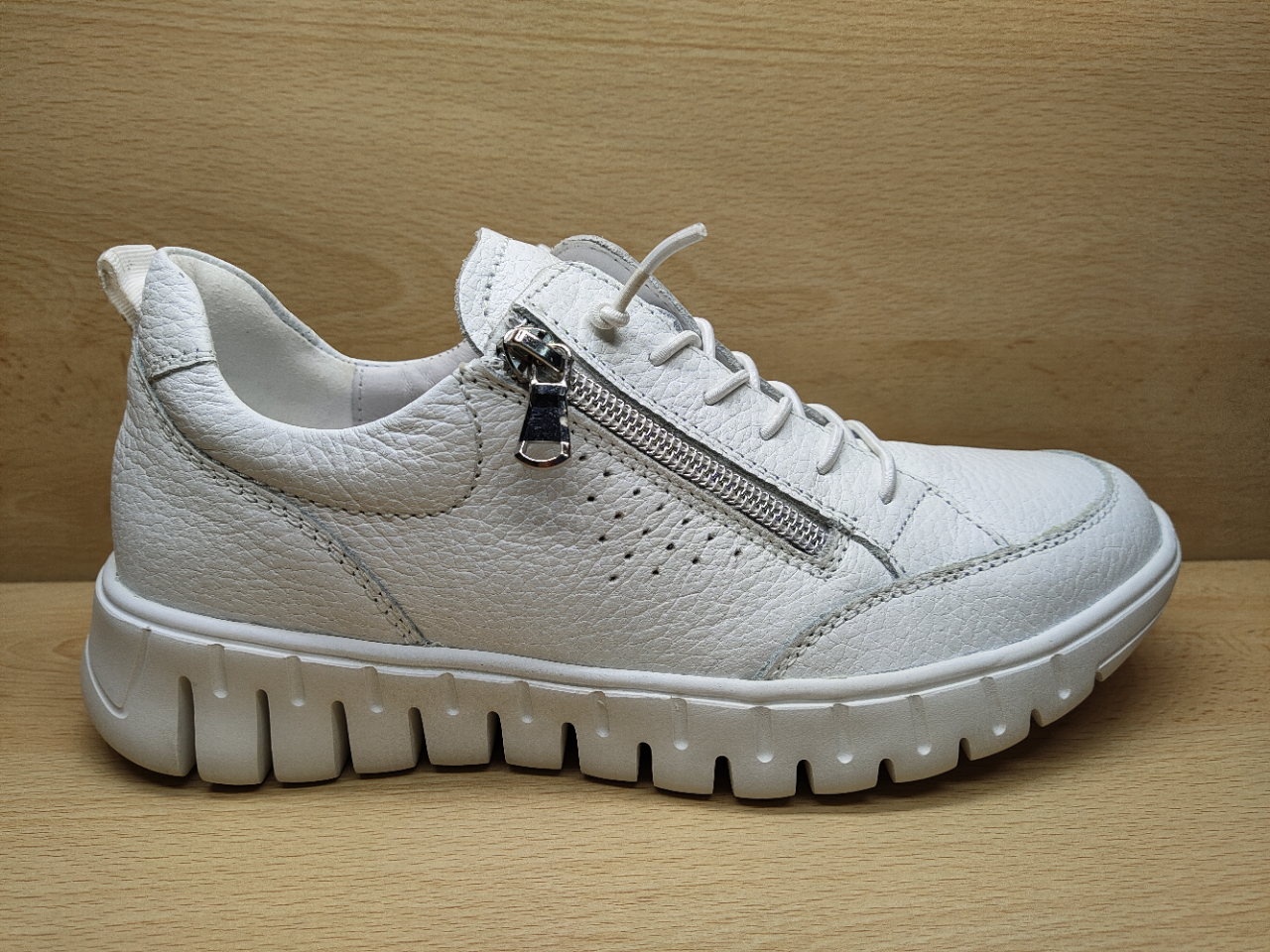 Chaussure à lacets + zip WALDLAUFER Blanc
