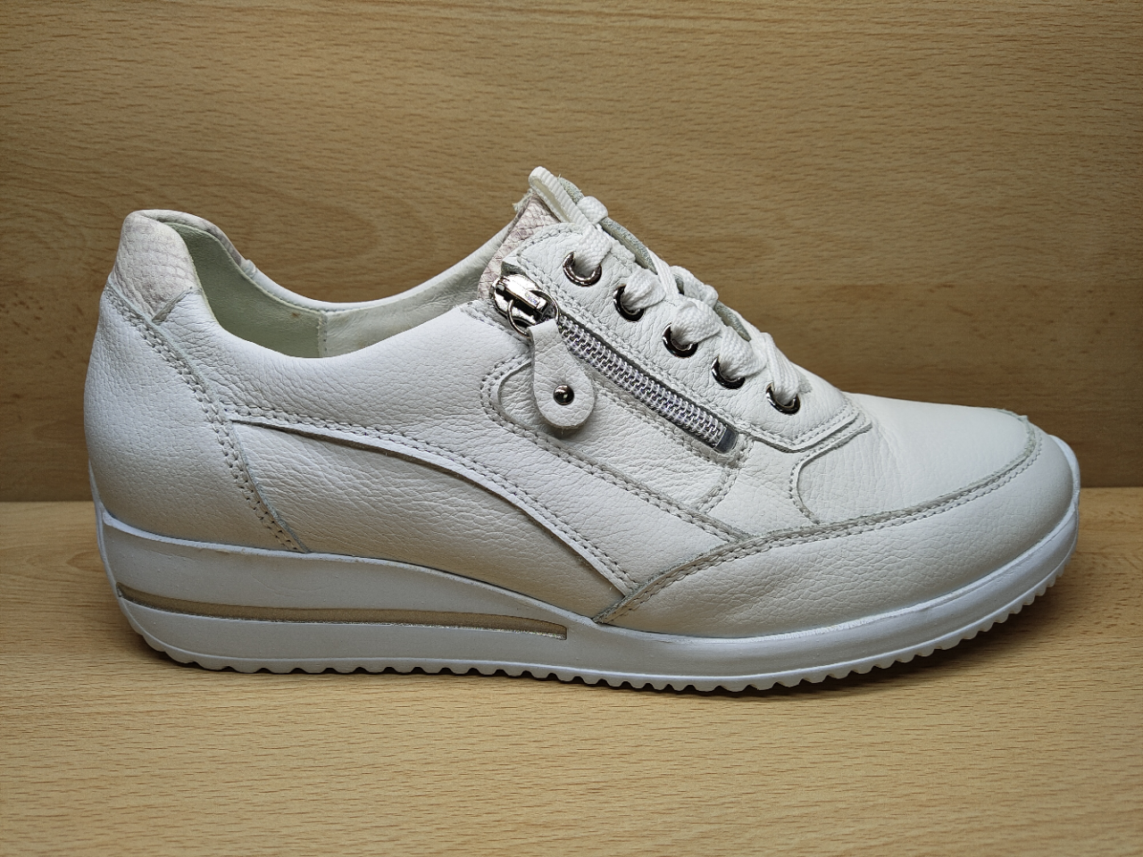 Chaussure à lacets + zip WALDLAUFER Blanc