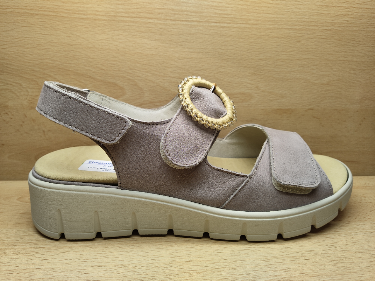 Nu-pied à scratches WALD Gris