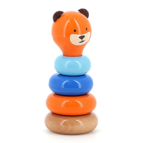 JOUET BÉBÉ EMPILABLE OURS ORANGE