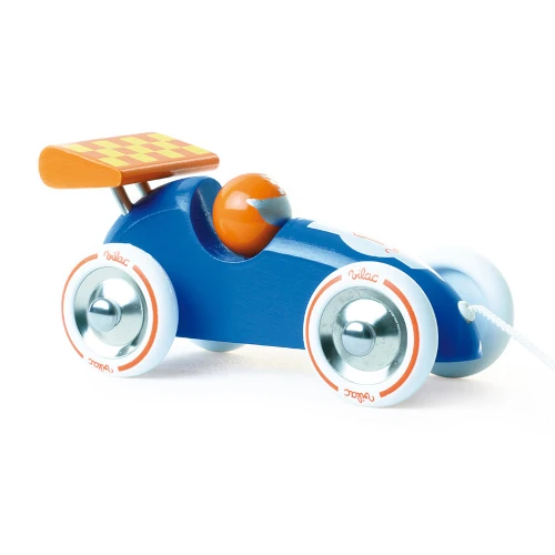JOUET À TIRER EN BOIS VOITURE DE COURSE