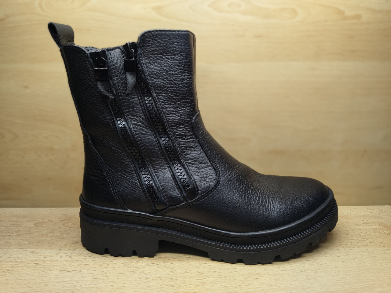 📌 C02F Ara bottillon cuir grainé noir