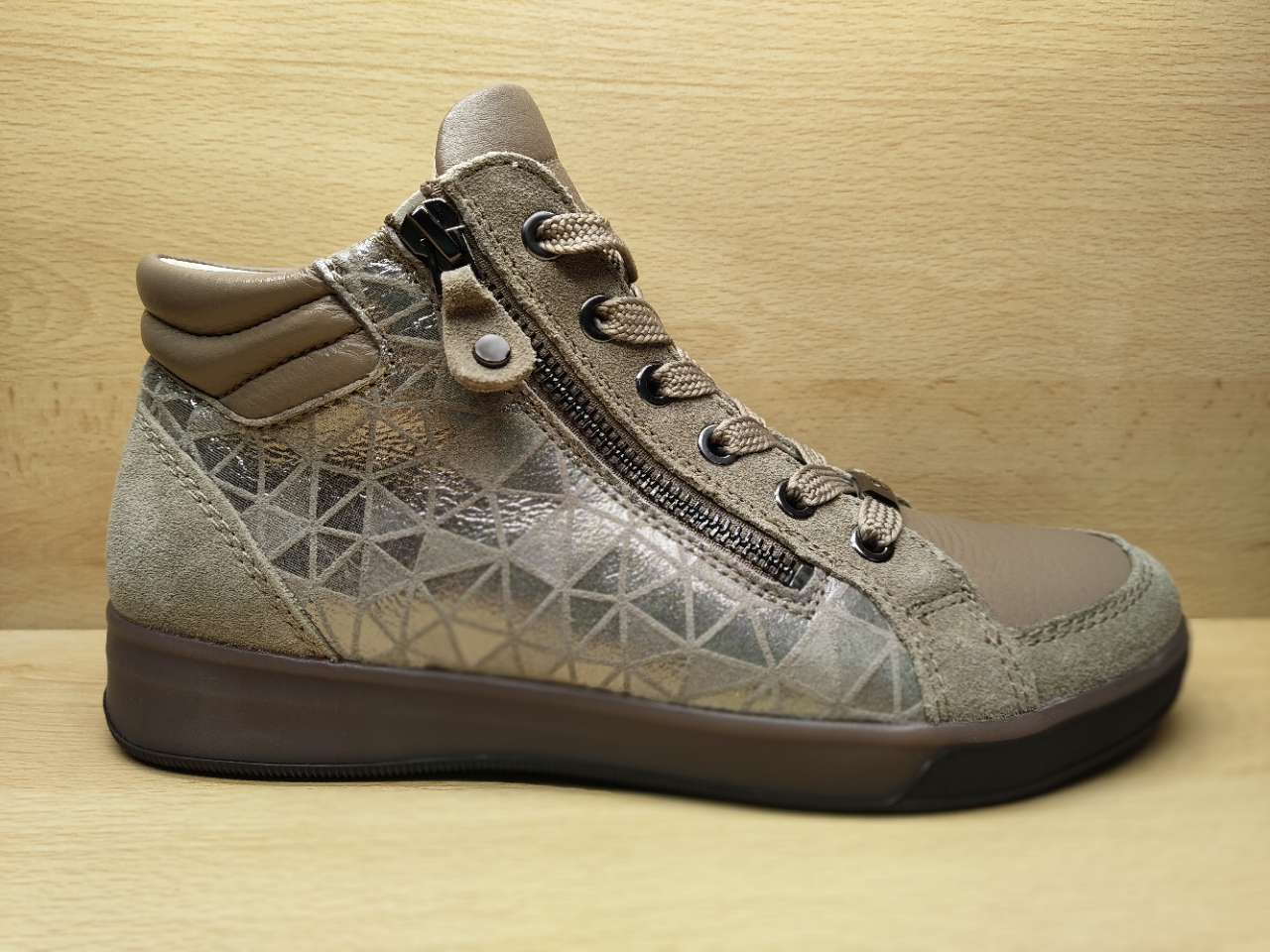 📌 Bottillon à lacets + zip ARA Rom High Soft