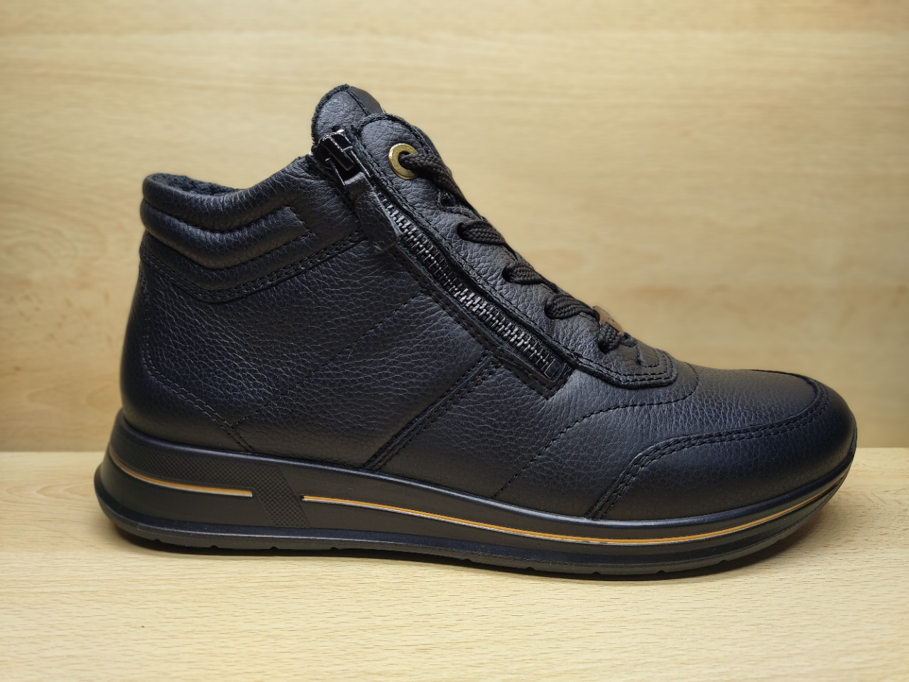 📌 Bottillon à lacets + zip ARA Osaka sport noir