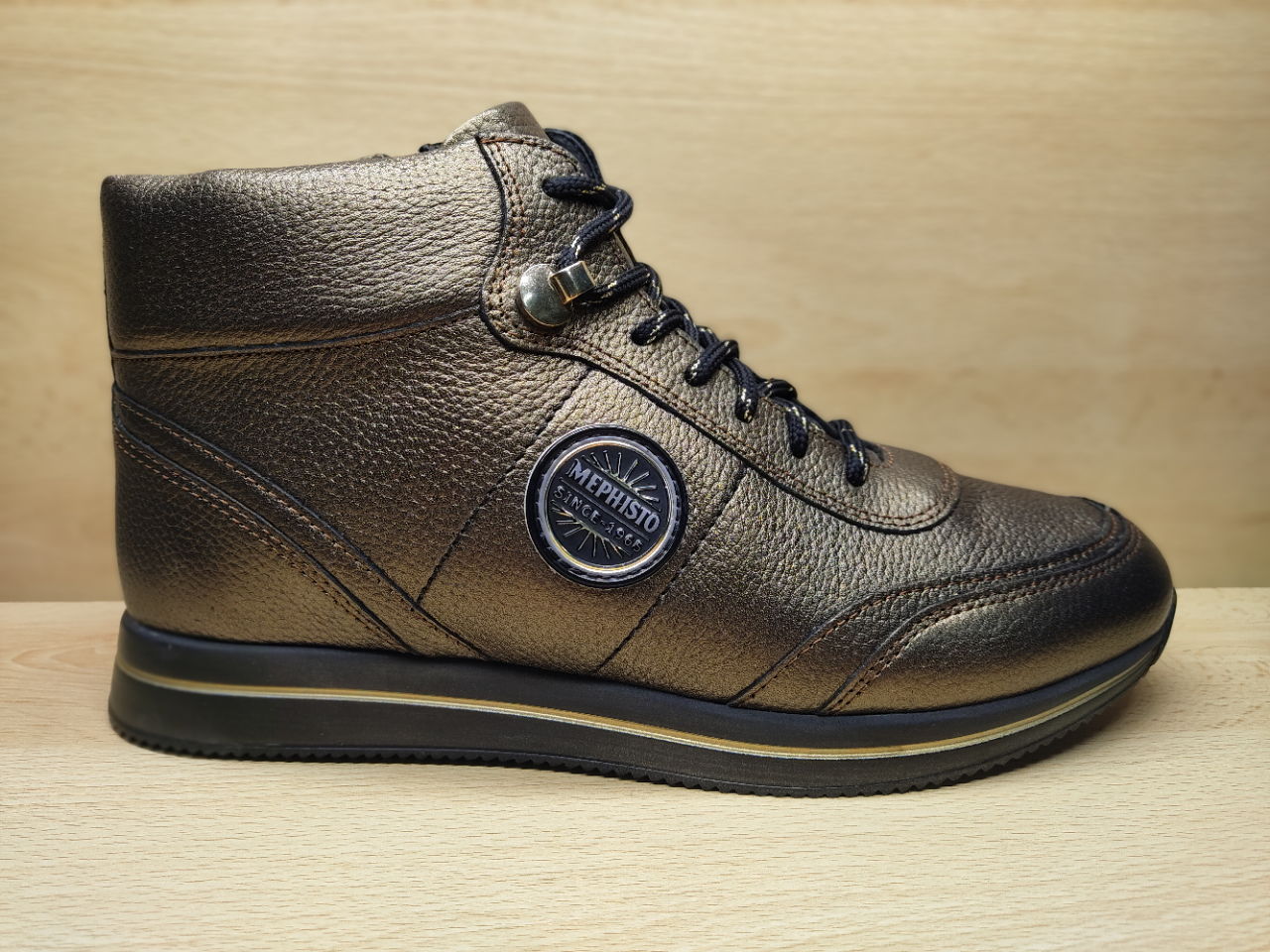 📌 Bottillon à lacets + zip MEPHISTO Loly bronze